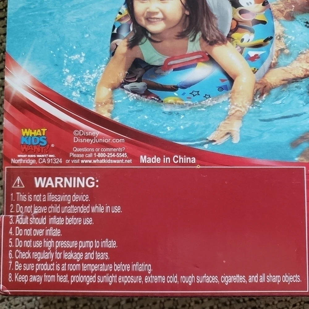 NIB Disney Mickey Mouse Junior Ride In Float Seat Ages 0-3 Pool Baby Infant New
